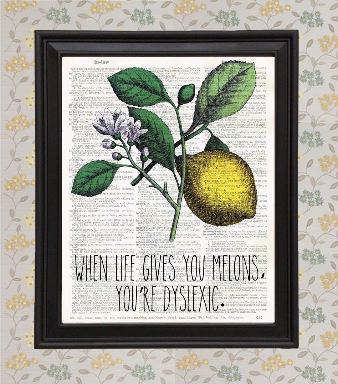 When Life Gives You Melons You're Dyslexic Food Puns Art Etsy
