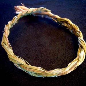 Sweetgrass Braid Sold Individually Native American Smudging Ceremonial Sweetgrass Traditional Native American Organic Sweetgrass image 2