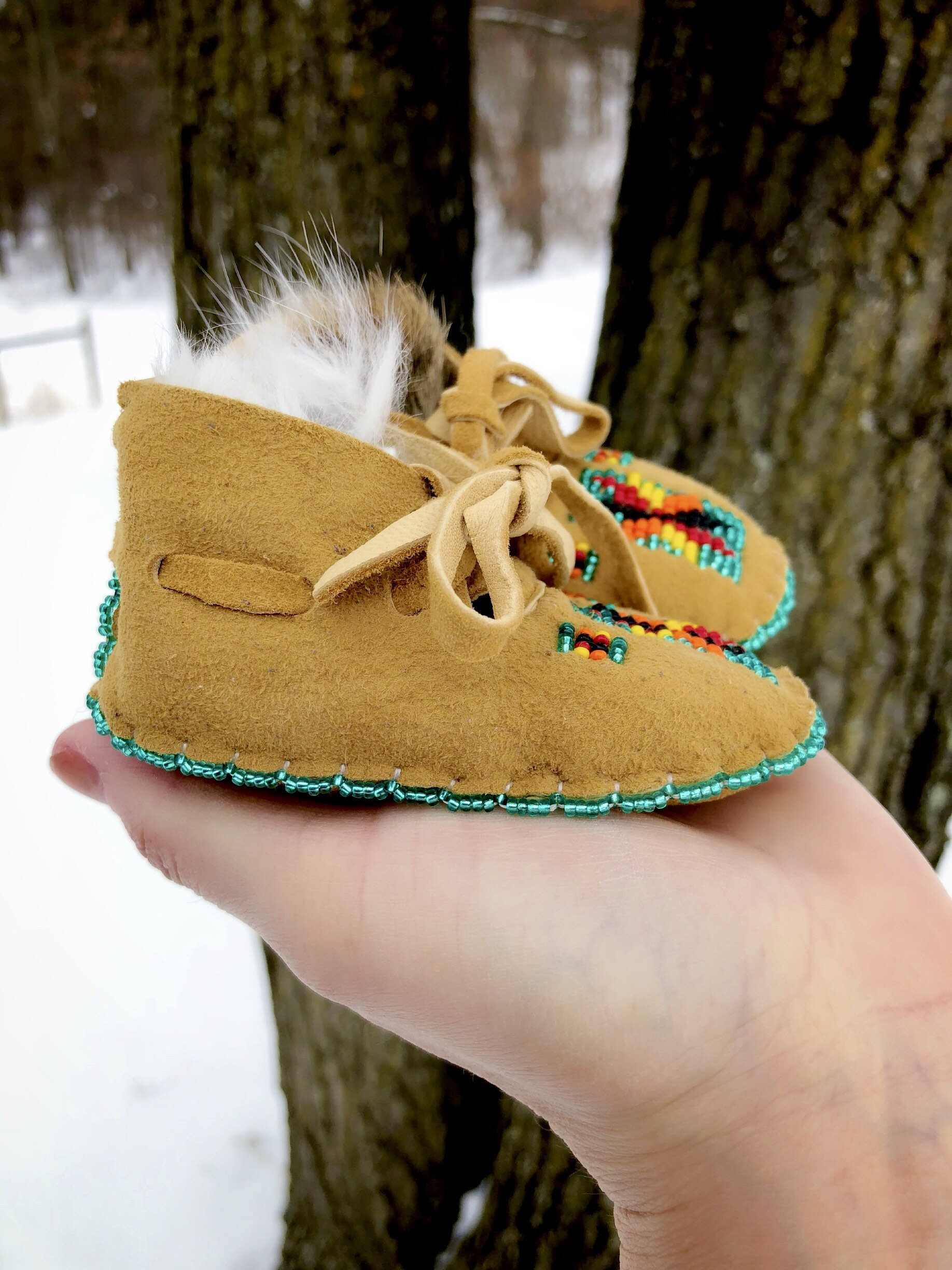 Baby Moccasins - Beaded Moccasins 