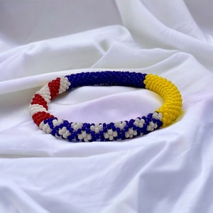 Beaded Bracelet - Slides on Easily - Handmade - Fits Most Wrists