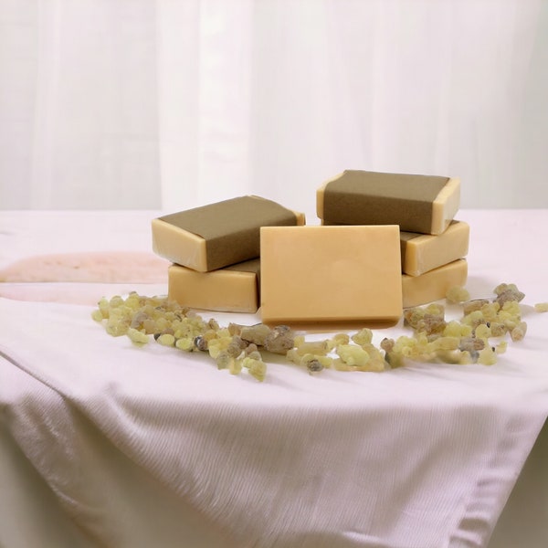 Frankincense & Myrrh Soap - Organic Soap - Handmade Soap - Masculine Scent -  Vegan Soap - Natural Soap