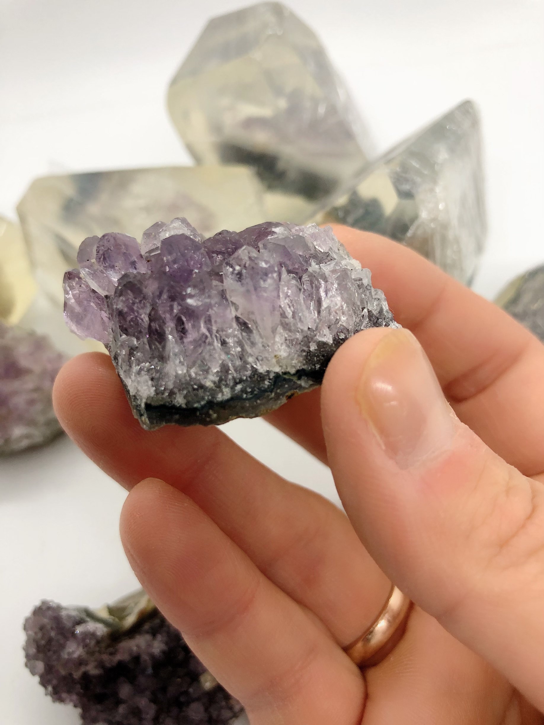 amethyst crystal soap