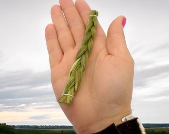 Sweetgrass - Travel Smudging - Mini Braid - Native American - Smudging - Spiritual Cleansing - Remove Unwanted Energies - Ceremonial