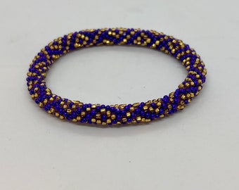 Beaded Bracelet - Slides on Easily - Handmade
