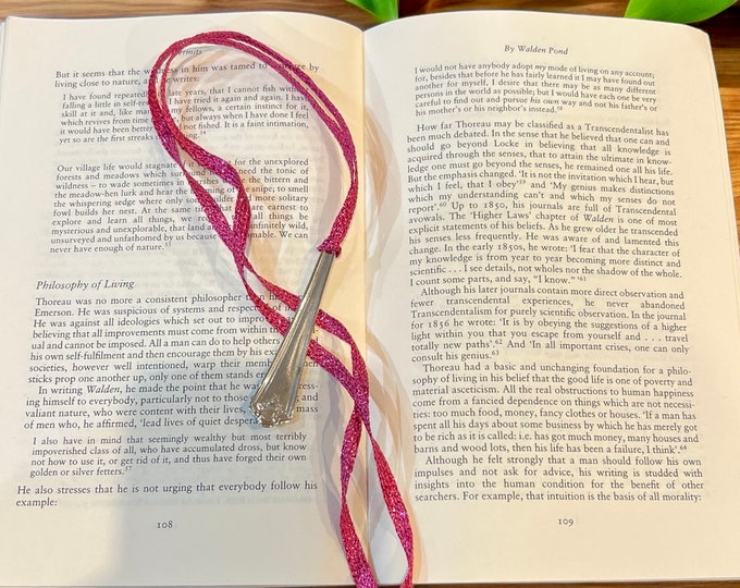 Antique Silver Spoon Bookmark - Handmade Bookmark