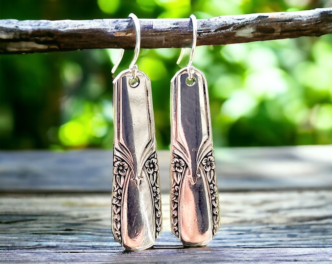 Silver Spoon Earrings - Sterling Hooks