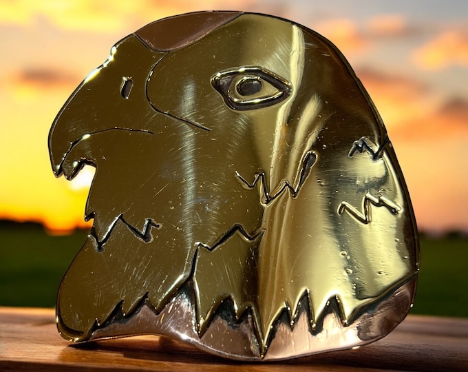 Handmade Brass and Copper Eagle Belt Buckle