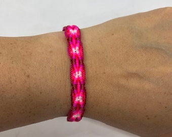 Pink and White Friendship Bracelet - Handmade