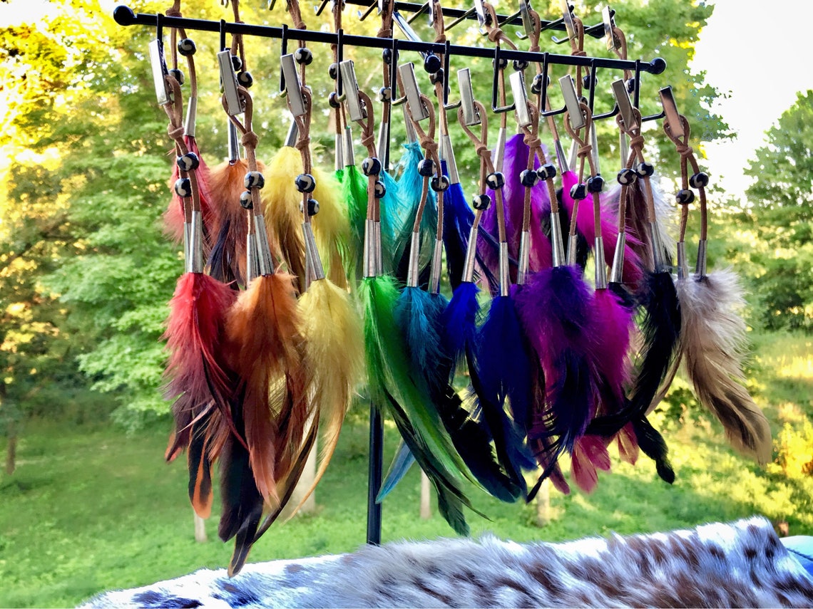 Feather Hair Clips Buffalo Bone Beads Horse Mane Feathers Etsy