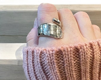 Spoon Ring - Sized to Fit - Antique Silver Spoon