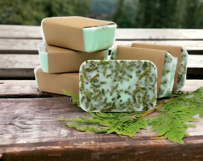 Organic Vegan Soap - Tea Tree & Cedar - All Natural - Handmade - Lightly Exfoliating - Moisturizing