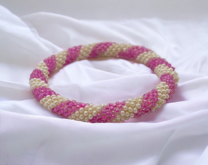 Beaded Bracelet - Slip on style - Fits Most Wrists