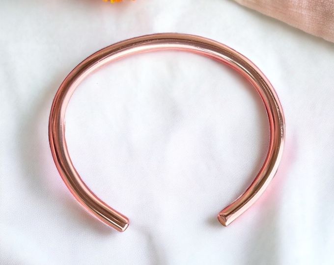 Thick Copper Bangle - Pure 99.999% Copper