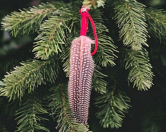 Feather Ornament - Native American - Guinea Hen Feather