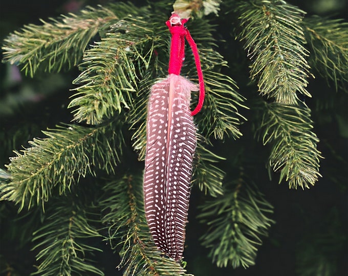 Feather Ornament - Native American - Guinea Hen Feather
