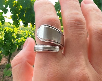 Spoon Ring - Sized to Fit - Antique Silver Spoon