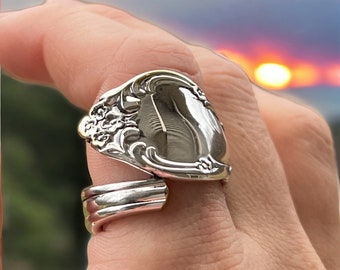 Antique Spoon Ring - Sized to Fit - Daisies Ring