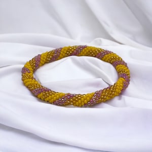 Beaded Bracelet - Slides on Easily - Handmade- Fits Most Wrists