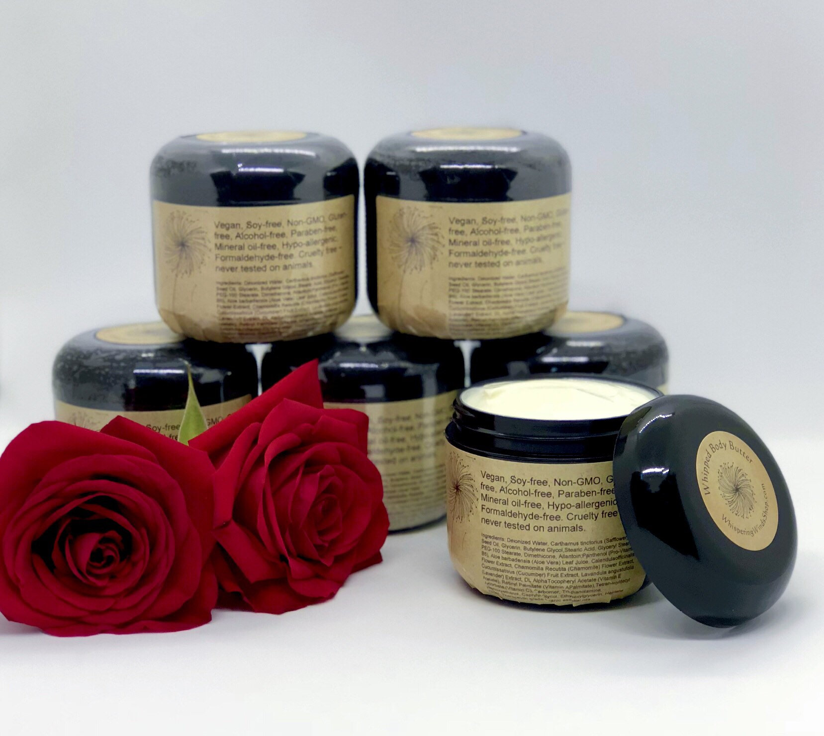 Pure Rose Organic Body Cream Vegan Body Butter Pure Rose Essential Oil