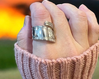 Spoon Ring - Sized to Fit - Antique Silver Spoon