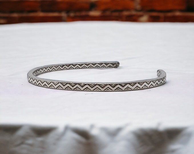 Sterling Silver Bracelet - Handmade Silver Stacking Bracelet