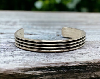 Sterling Silver Cuff Bracelet - Handmade