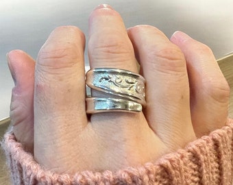 Spoon Ring - Sized to Fit - Antique Silver Spoon