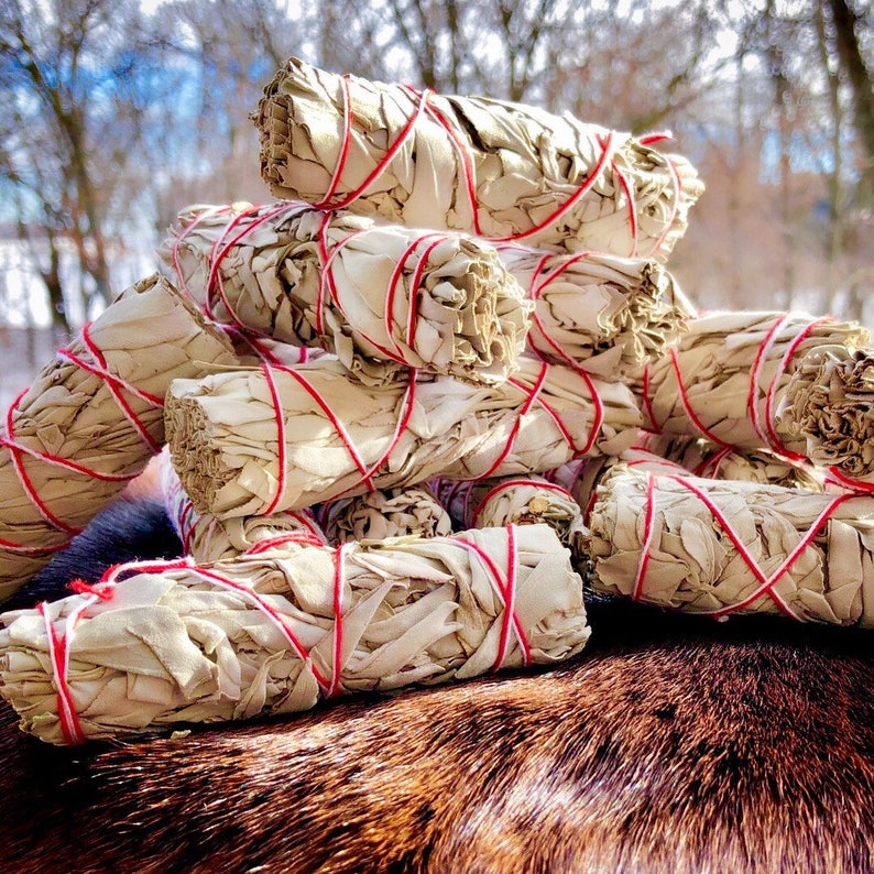 Organic White Sage Bundle - Sold Individually - Mini Size - Native American - Smudge Stick - Sage Wand - Cleansing - Removing Negativity