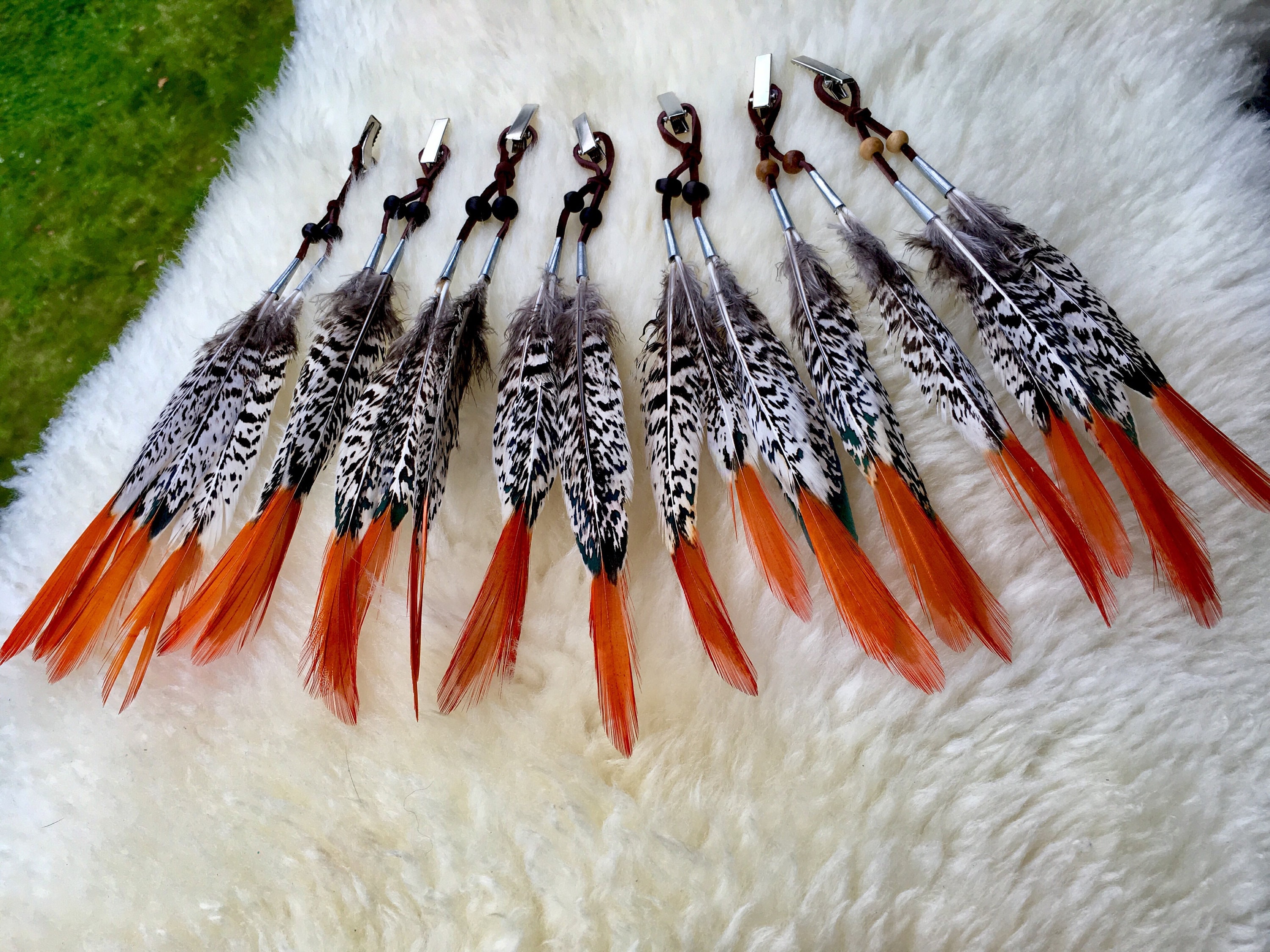 Feather Hair Clip - Horse Mane Feather Clip - Pheasant Feathers