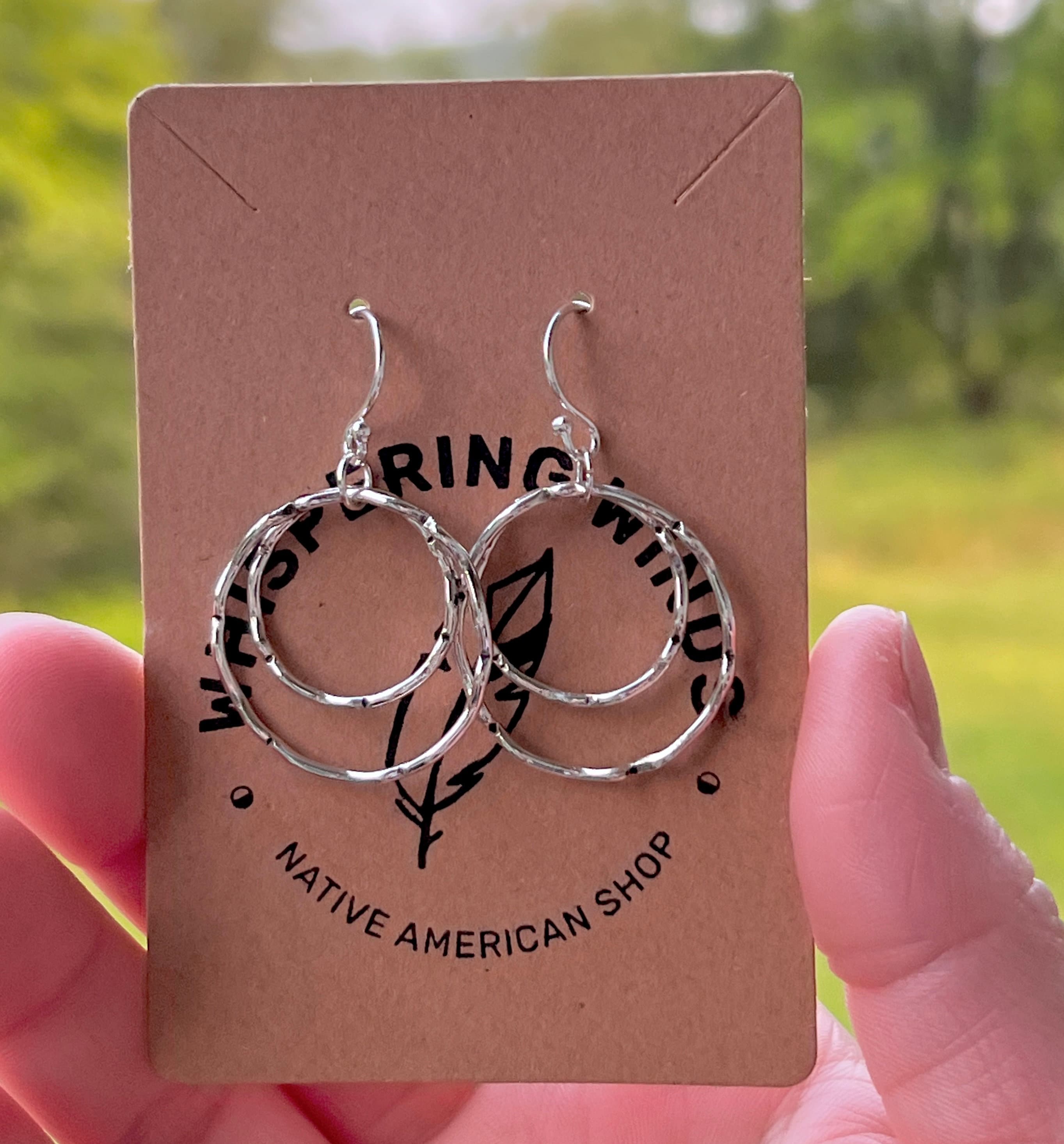Clip on silver dangle earrings deals