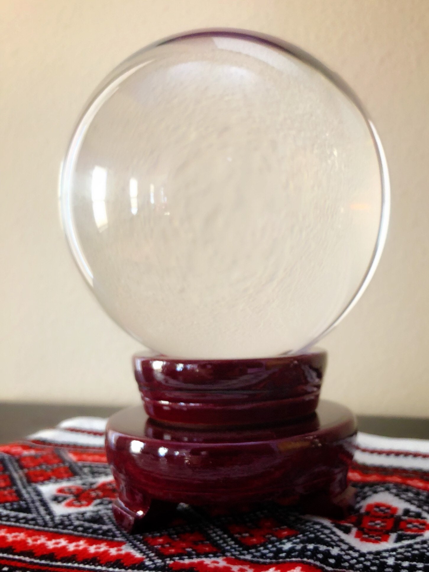 Quartz Crystal Ball 110mm Clear Quartz Stand Included Large