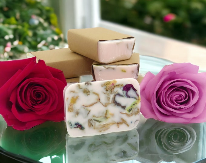 Rose Soap - Organic Soap - Vegan Soap - Fresh Rose - Pure Rose Essential Oil