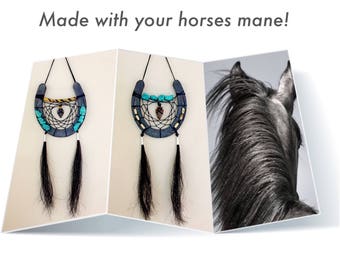 Use Your Own Horse Hair For A Custom Dreamcatcher - Horseshoe Style - Custom Orders For Your Preference - Native American Made