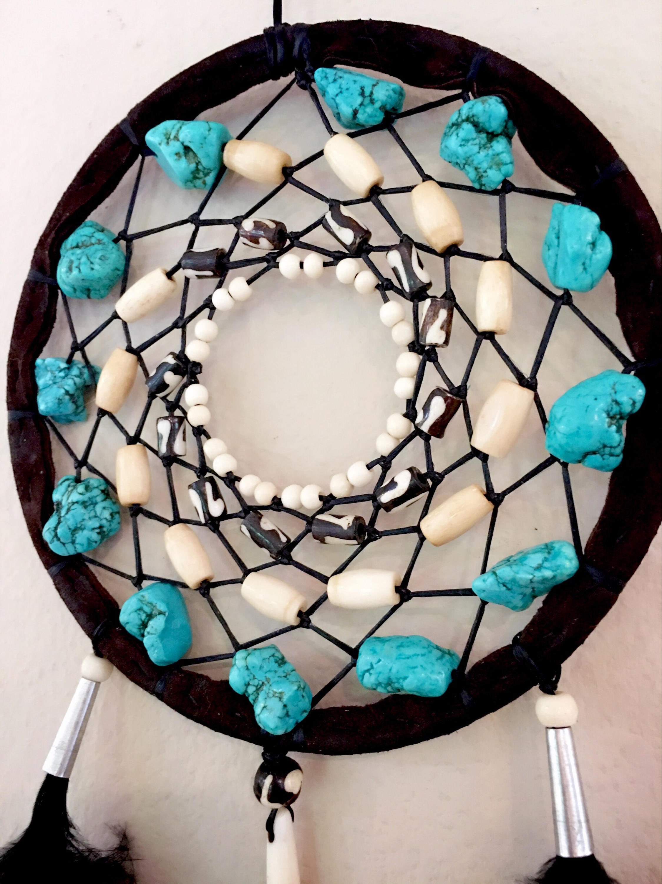 Dreamcatcher - Buffalo Bone - Turquoise - Buckskin - Sage Blessed