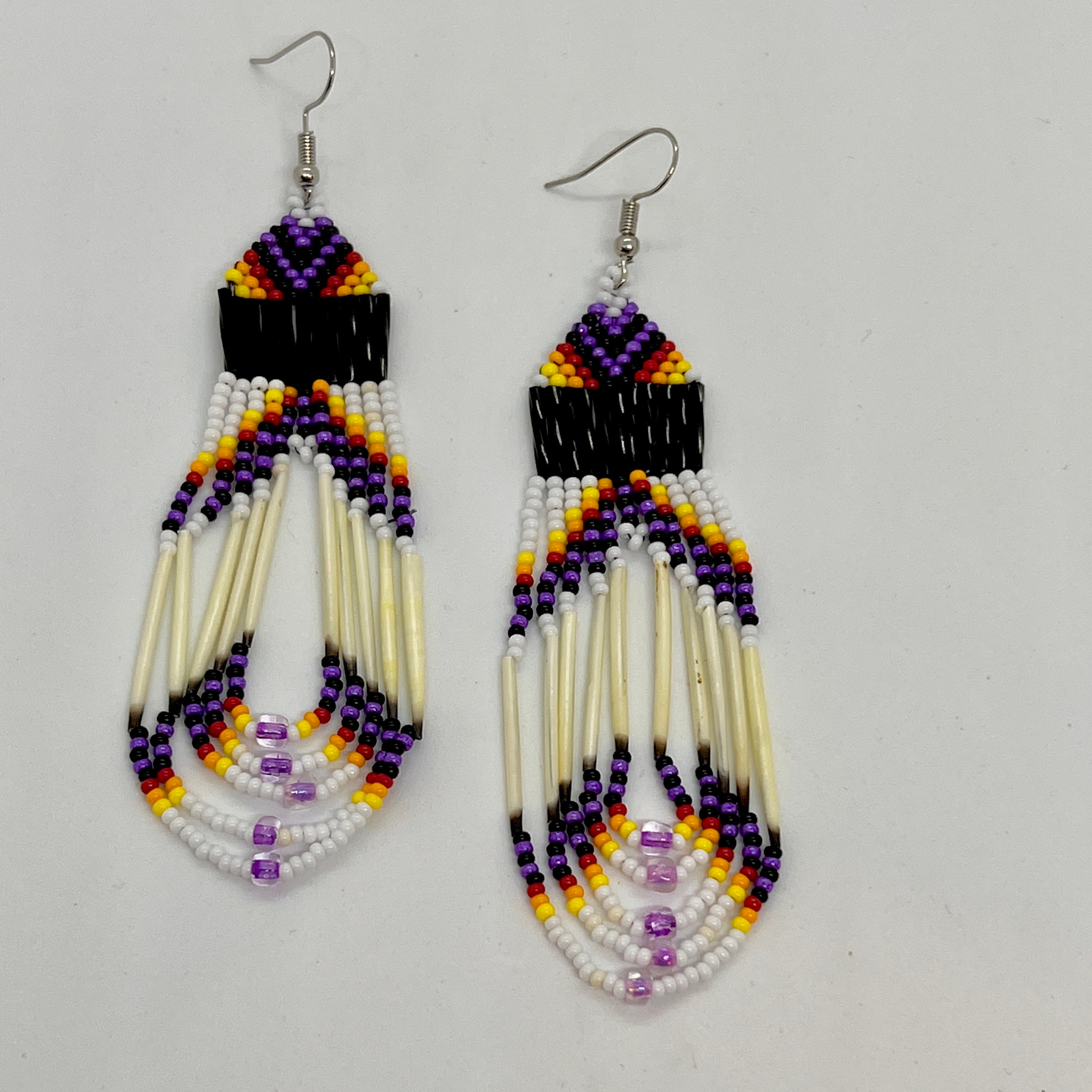 Porcupine Quill Earrings - Handcrafted African Maasai Jewelry | Unique Exotic Jewelry