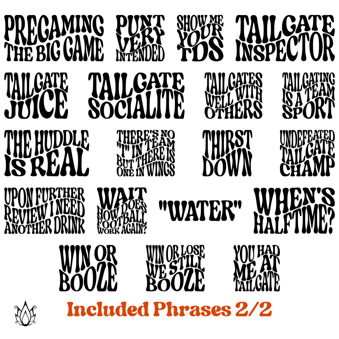 Funny Tailgate Sayings Dxf/eps/png/svg Trendy & Retro Bundle Etsy