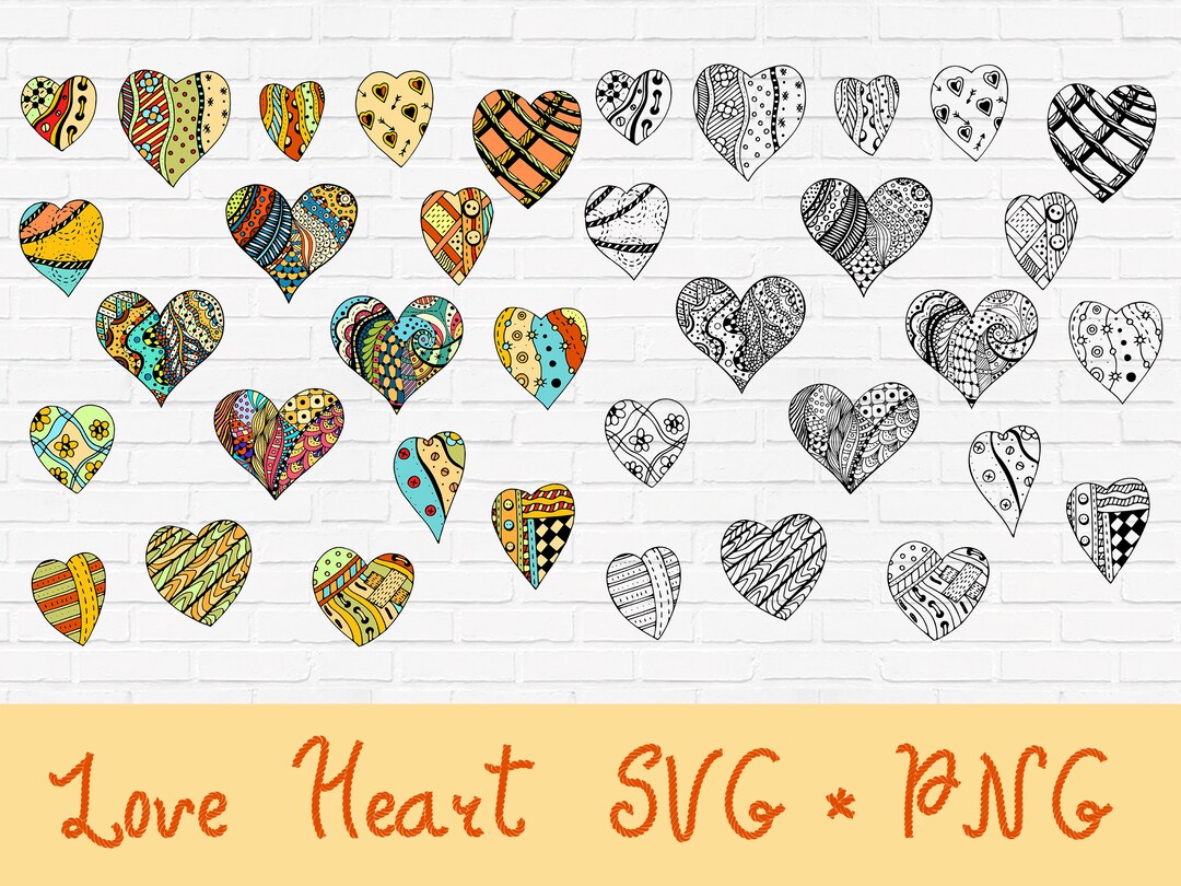 Heart Zentangle Mandala Svg | Love Heart Svg | Heart Mandala Svg ...