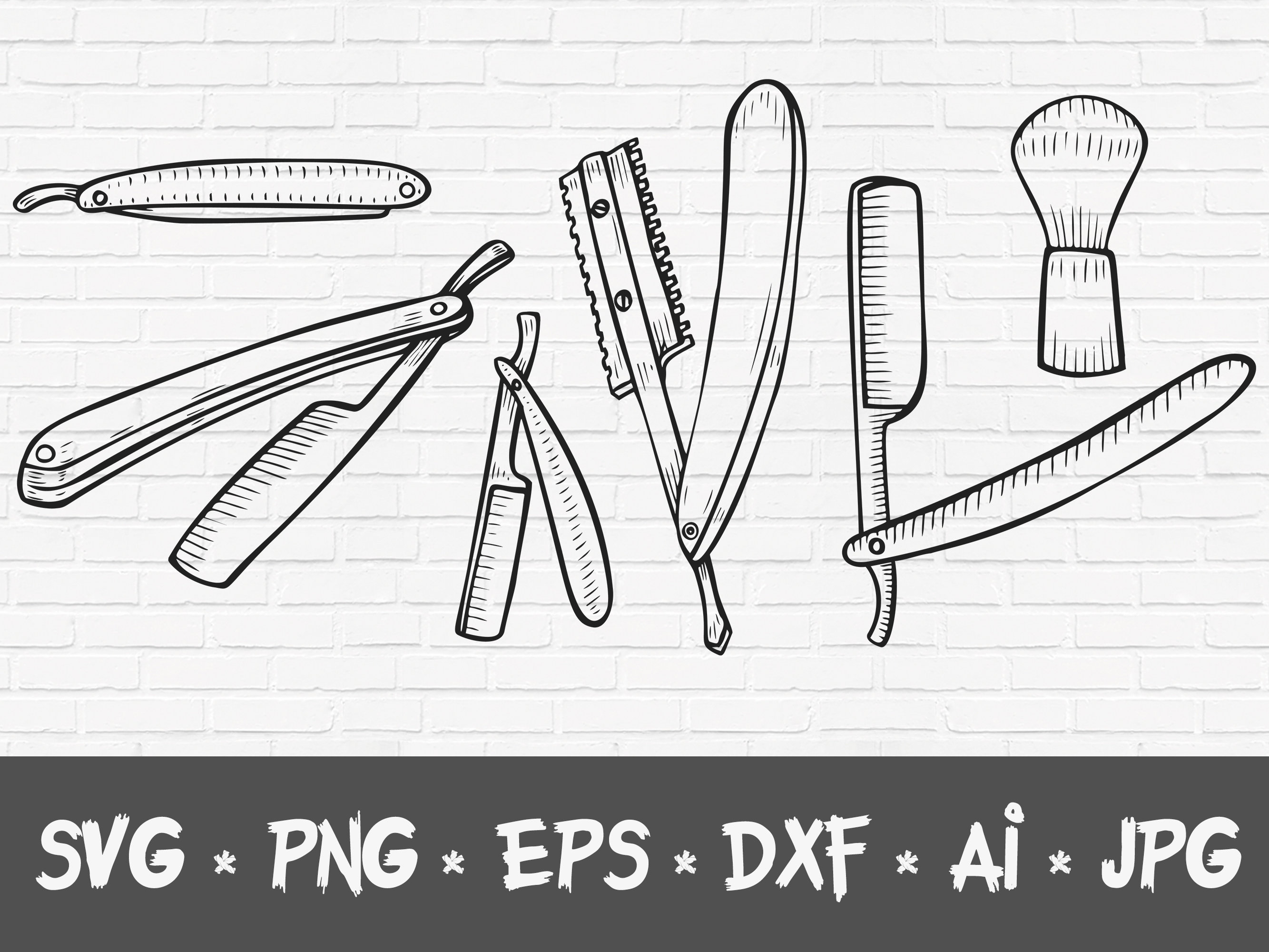 Tools Svg Bundle Dxf Png Hand Drawn Engraving Etsy