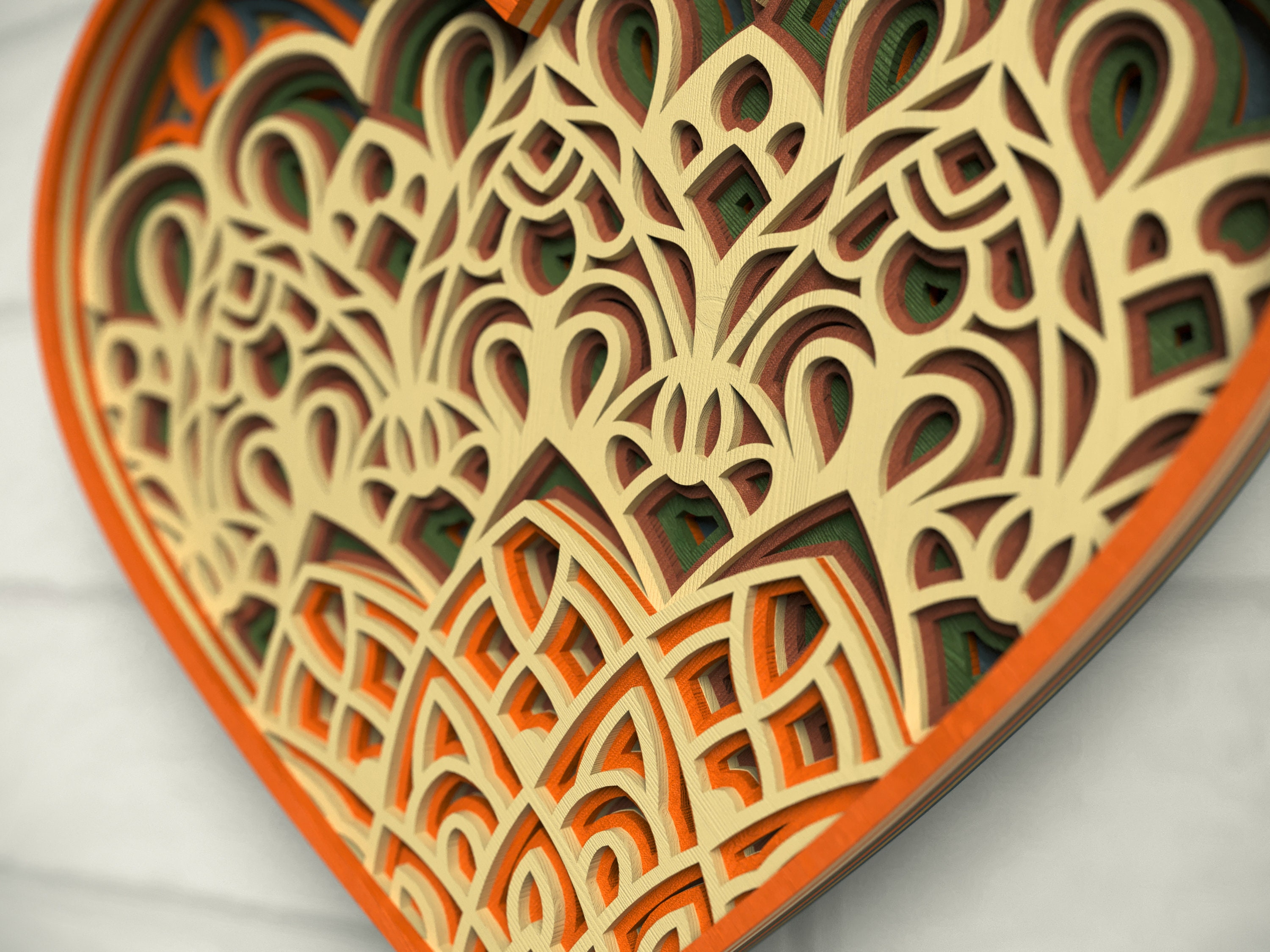 3D SVG Heart, Layered Heart SVG, Heart Svg Cricut, Laser Cut Heart ...