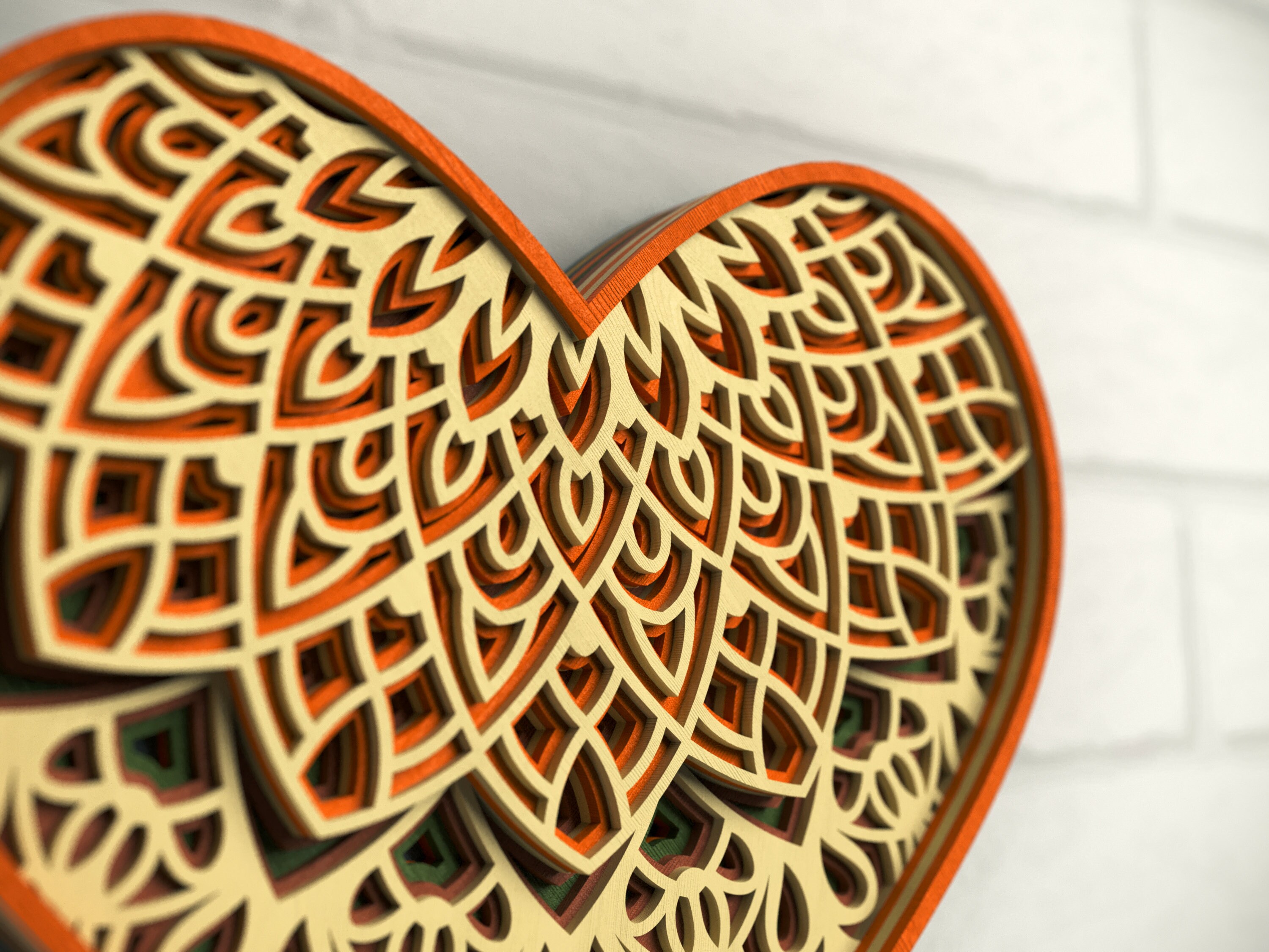 3D SVG Heart, Layered Heart SVG, Heart Svg Cricut, Laser Cut Heart ...