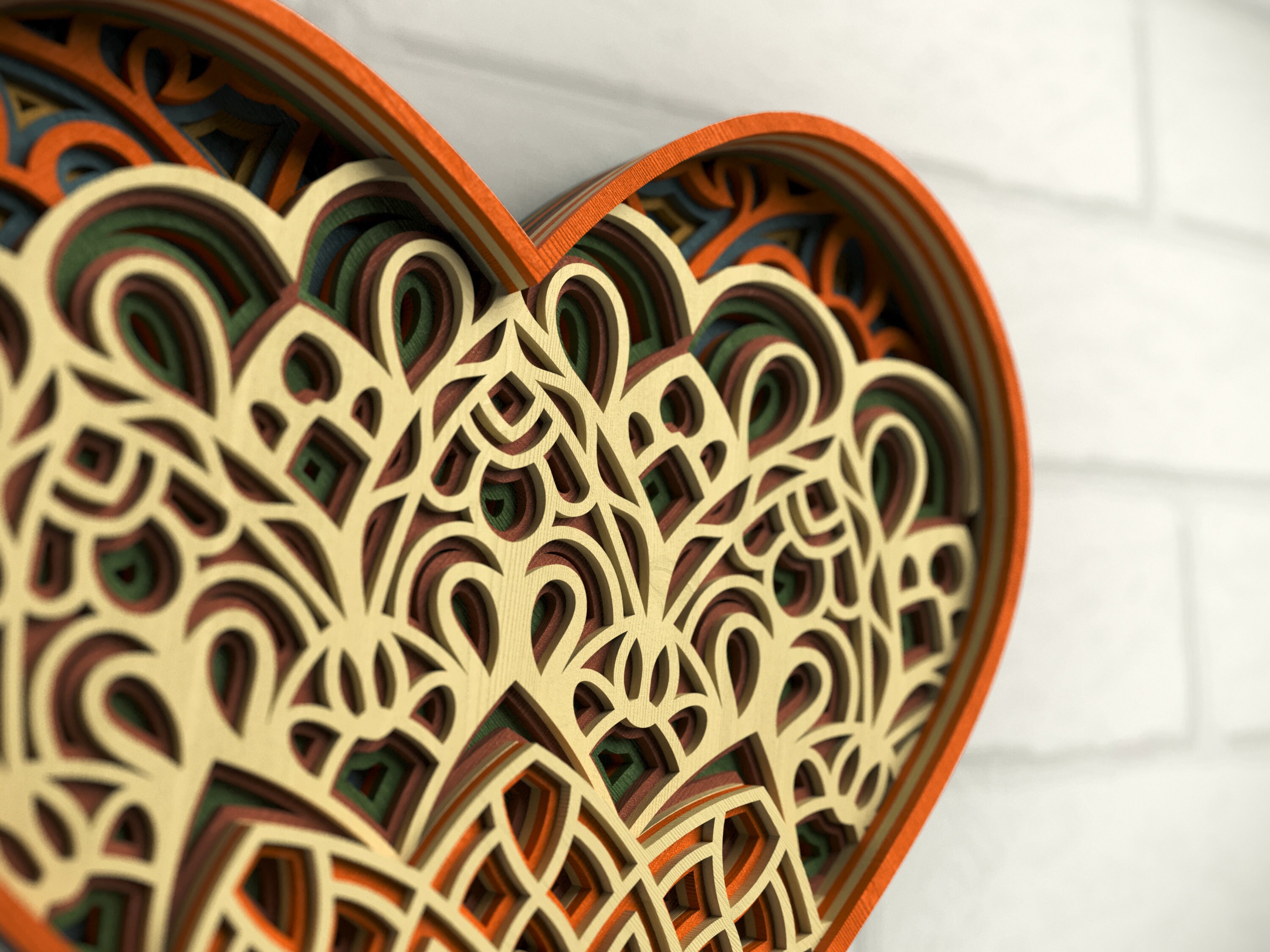 3D SVG Heart, Layered Heart SVG, Heart Svg Cricut, Laser Cut Heart ...