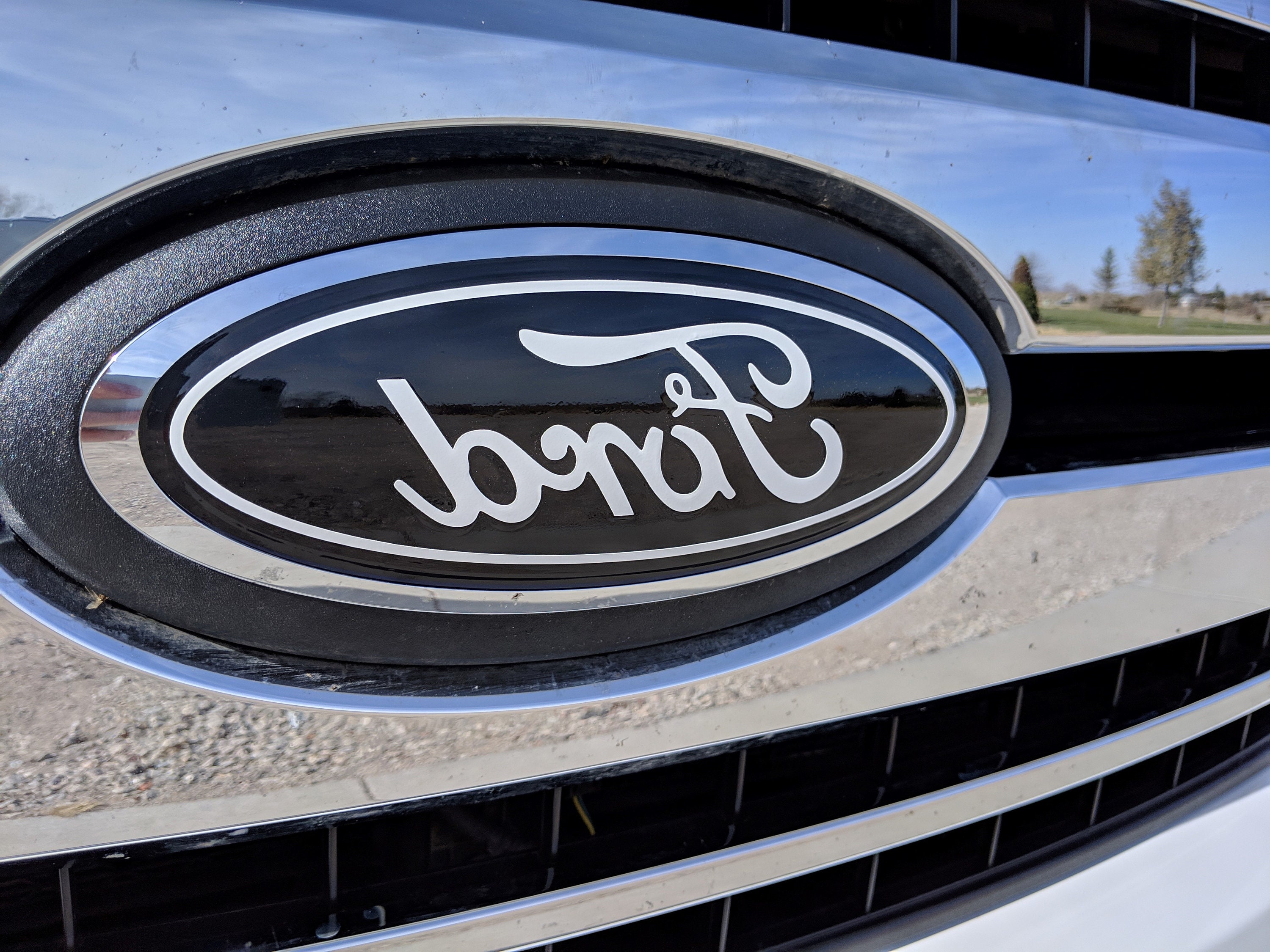2011-2014 Ford Edge Grill emblem 9" GLOSS BLACK.