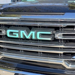 2019 2020 2021 2022 2023 2024 Sierra 1500 Precut Emblem Overlay DECALS Compatible With GMC Sierra 1500 | Front & Rear Set