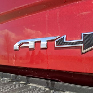 Sierra AT4 &quot;4&quot; Badge Emblem Inlay DECALS Compatible With GMC Sierra