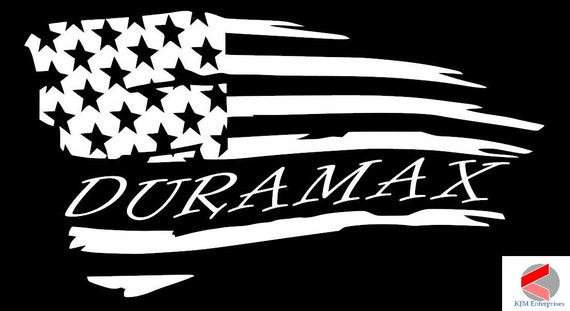 Chevy Duramax Diesel American Distressed Flag Decal USA - Etsy