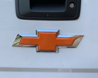 Black Bowtie Emblem Set For 2014-2016 Chevy Silverado 1500/2500/3500 - Front & Rear