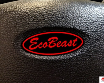 EcoBeast Steering Wheel Air Bag Overlay Decal Compatible with Ford