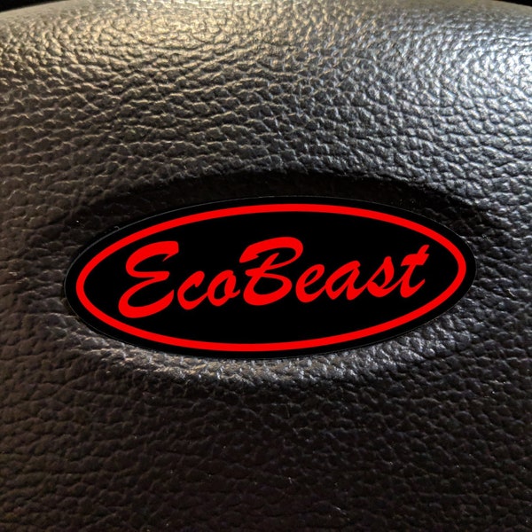 EcoBeast Steering Wheel Air Bag Overlay Decal Compatible with Ford