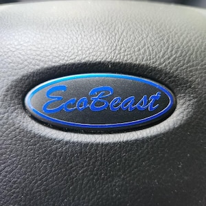 EcoBeast Steering Wheel Air Bag Overlay Decal Compatible with Ford