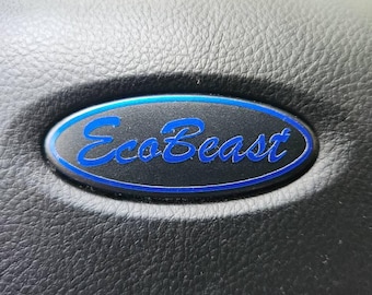 EcoBeast Steering Wheel Air Bag Overlay Decal Compatible with Ford